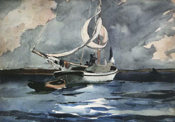 Winslow Homer Sloop Nassau (mk44) France oil painting art
